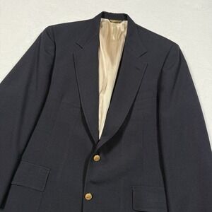 Vintage Racquet Club Blazer‎ 44R Blue Navy Wool Jacket Wimbledon Sport Coat
